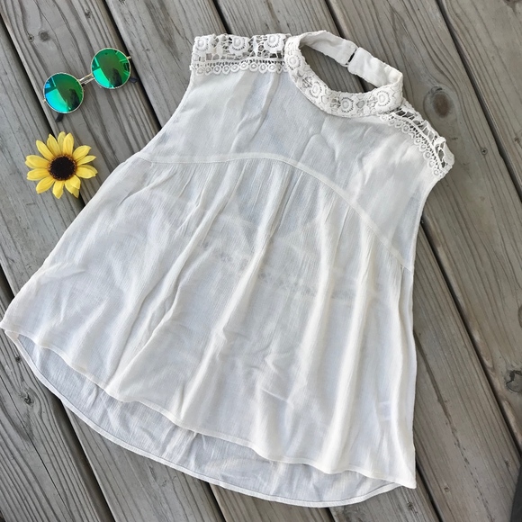 Melrose and Market Tops - Melrose & Market High Neck Open Back Tank Top NWOT